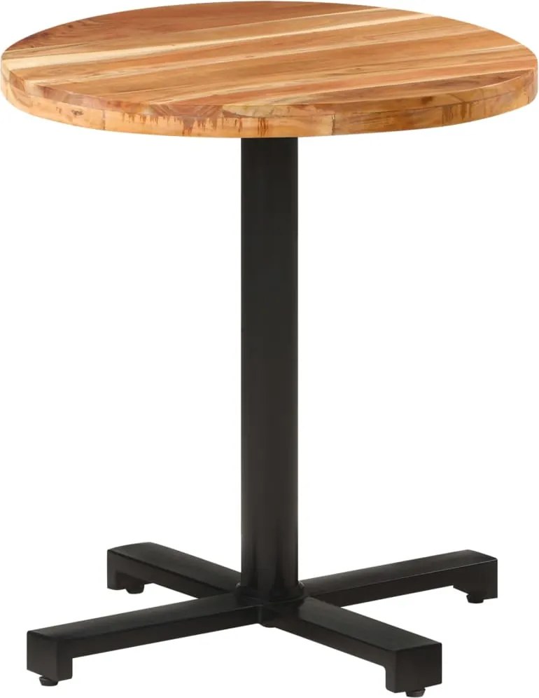 vidaXL kerek tömör akácfa bisztróasztal Ø70 x 75 cm