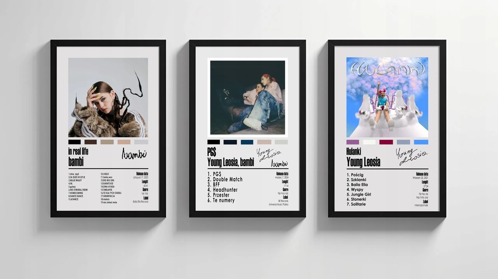 Young Leosia Bambi képkeretes falikép szett ajándék 40x30 cm