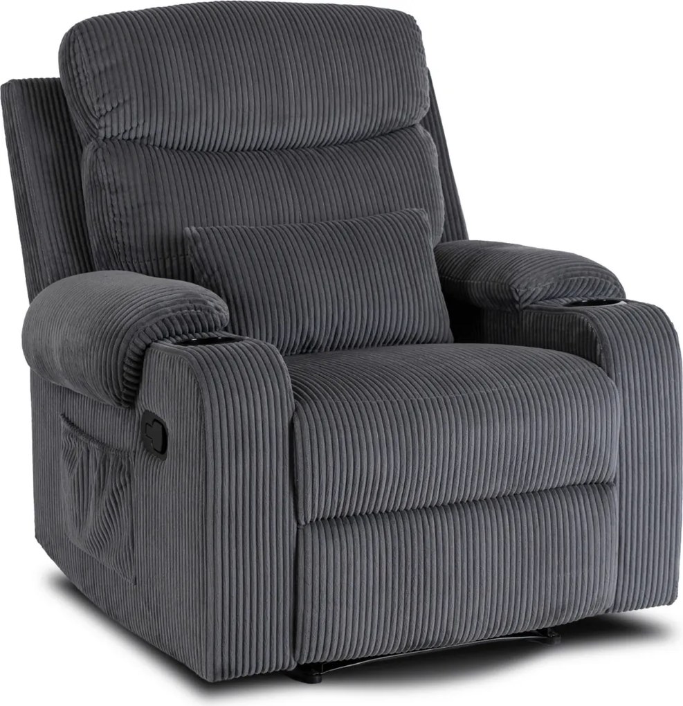 Dönthető fotel szürke kordbársony, TORRES