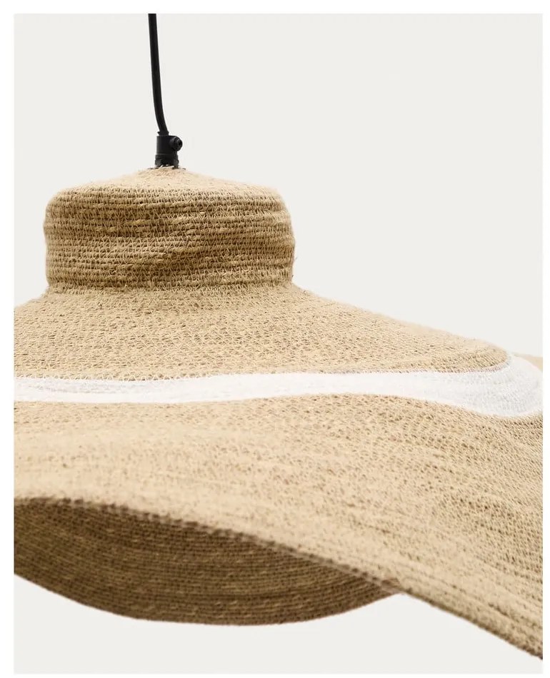 Natúr színű függőlámpa tengerifű búrával ø 90 cm Albenya – Kave Home