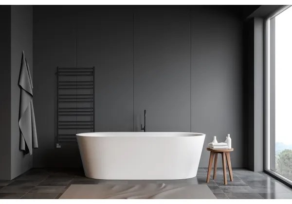 P.M.H. AV4B - AVENTO fürdőszobai törölközőszárító radiátor 567 W, 121 cm, fekete