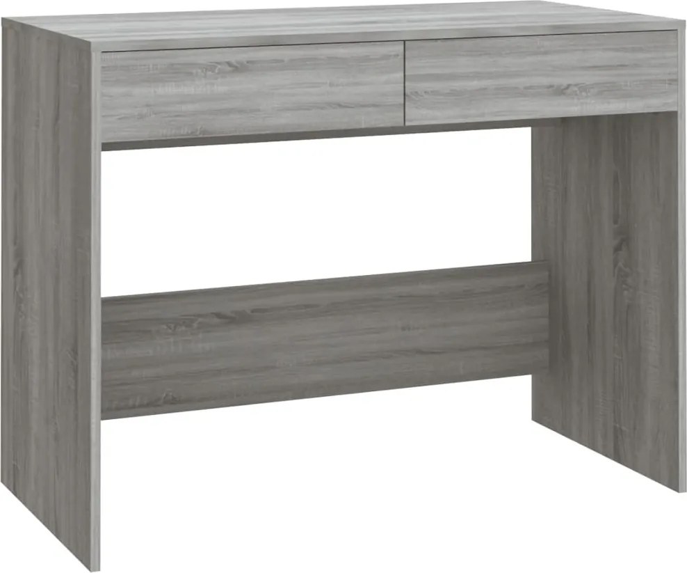 vidaXL szürke sonoma színű szerelt fa íróasztal 101x50x76,5 cm