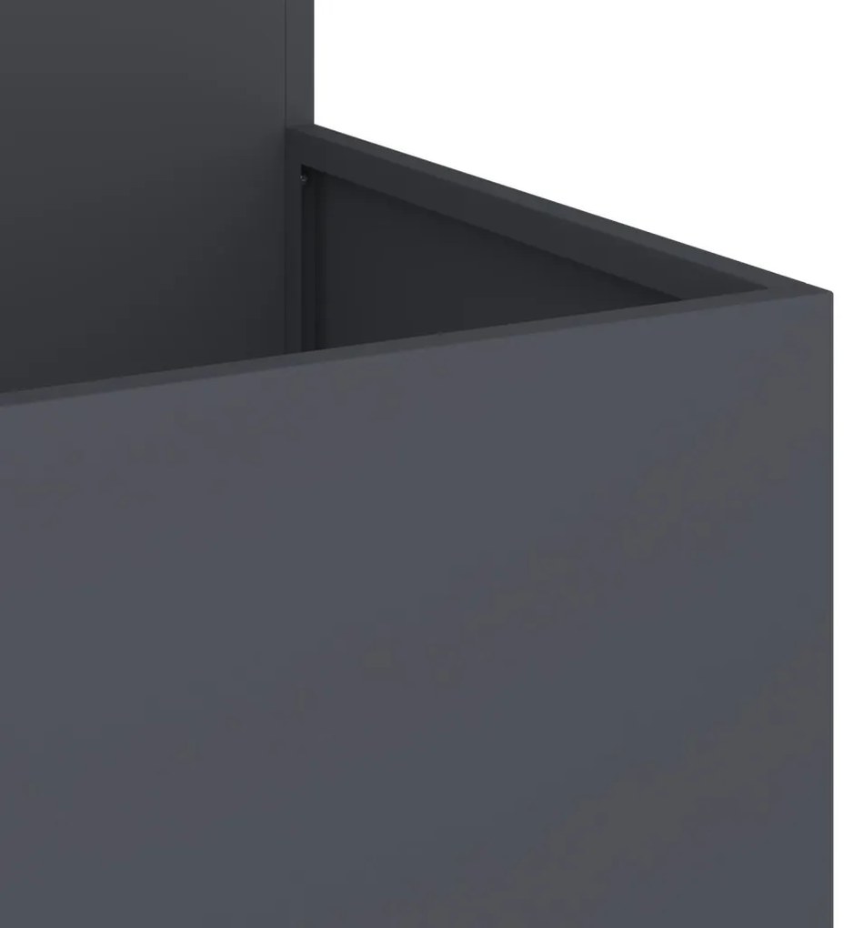 vidaXL Kerti cserép Antracit 100 x 100 x 60 cm Acél