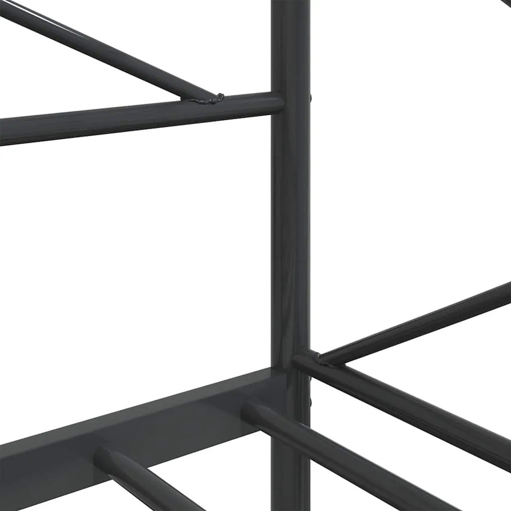 kanapéágy matrac nélkül fekete 80x200 cm acél