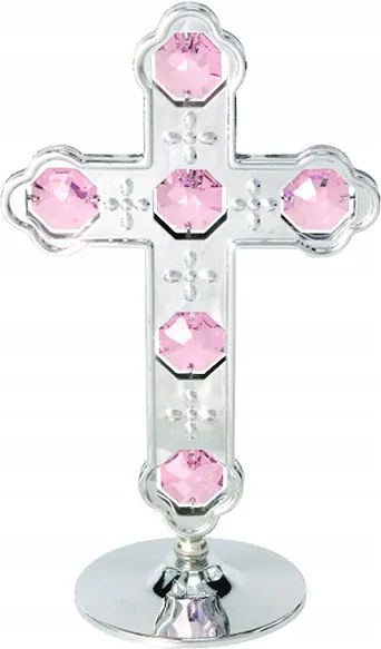 Ezüst kereszt figura CrystoKraft Svarowski kristály dekoráció ajándék