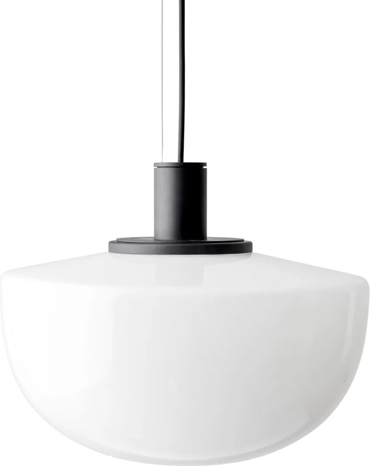 Audo Bank Függő lámpa Fekete Üveg lámpabúra Fehér Opálos