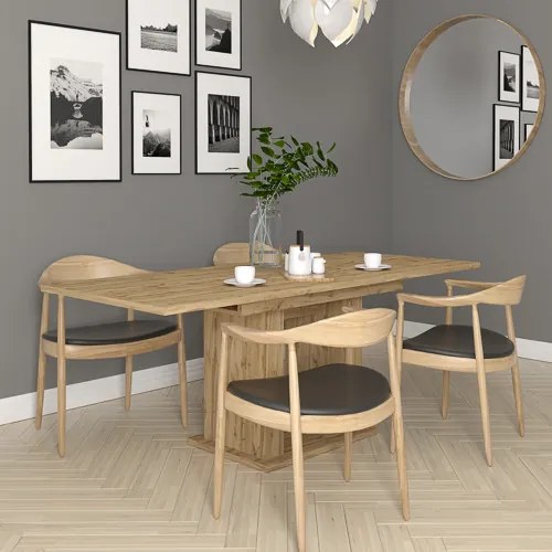 Modern Étkezőasztal Tölgy színben. LOWA 150