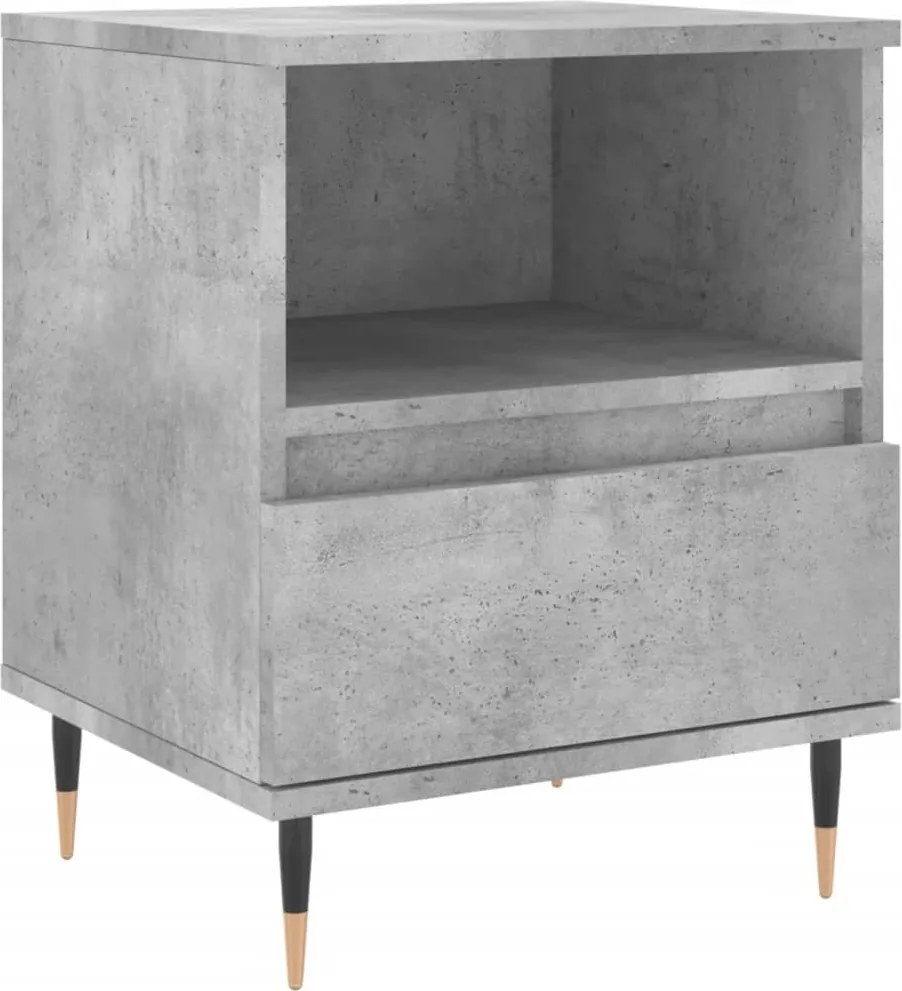 vidaXL betonszürke szerelt fa éjjeliszekrény 40x35x50 cm
