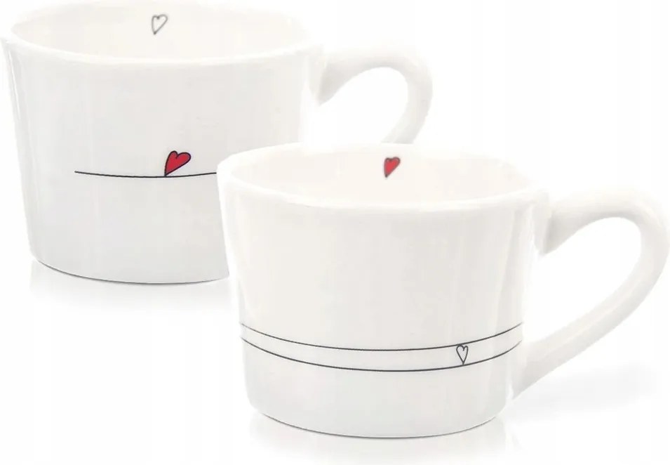 Kerámia Bögrék Dekoratív Szívek Dekoratív Orion 200 ml 2 db