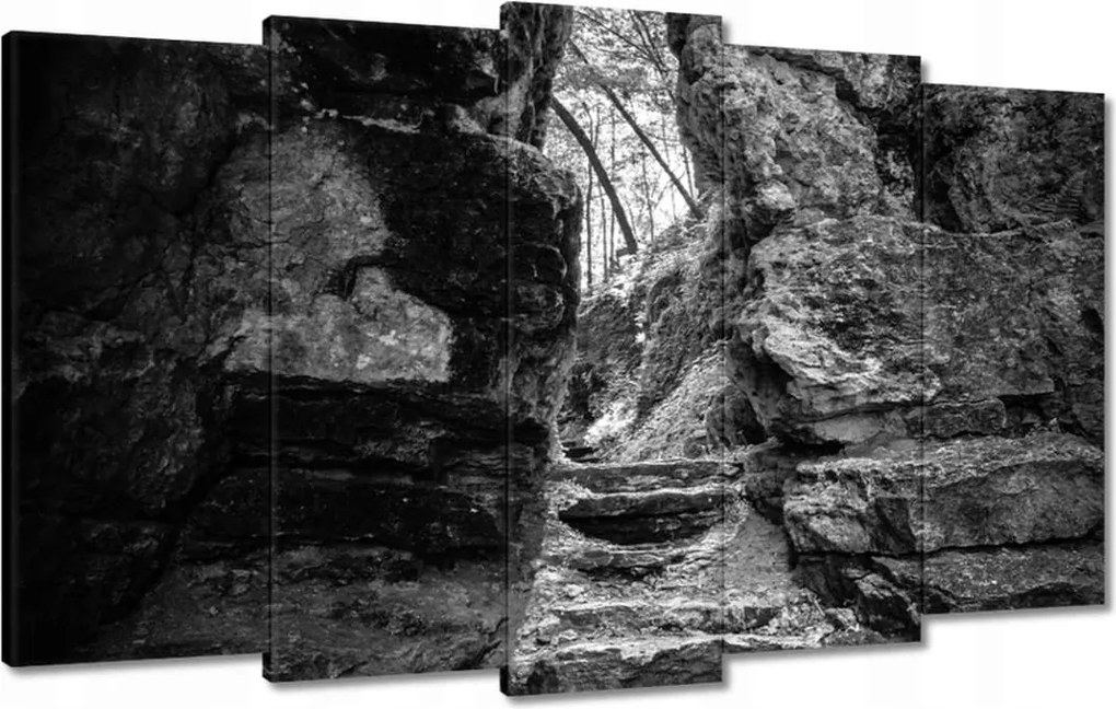 Vászonkép 100x60 Lépcsők Hegyek Sziklák