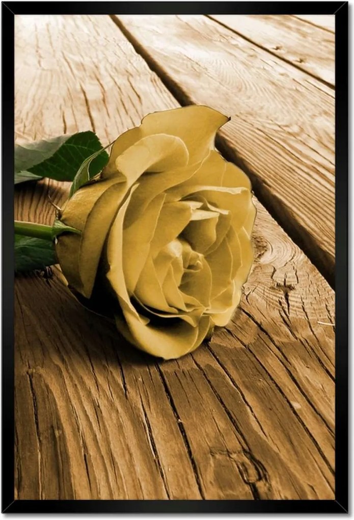 Poszterek keretben 40x60 Rózsa a deszkákon