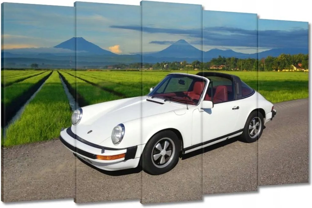 Vászonkép 150x95 Fehér Porsche