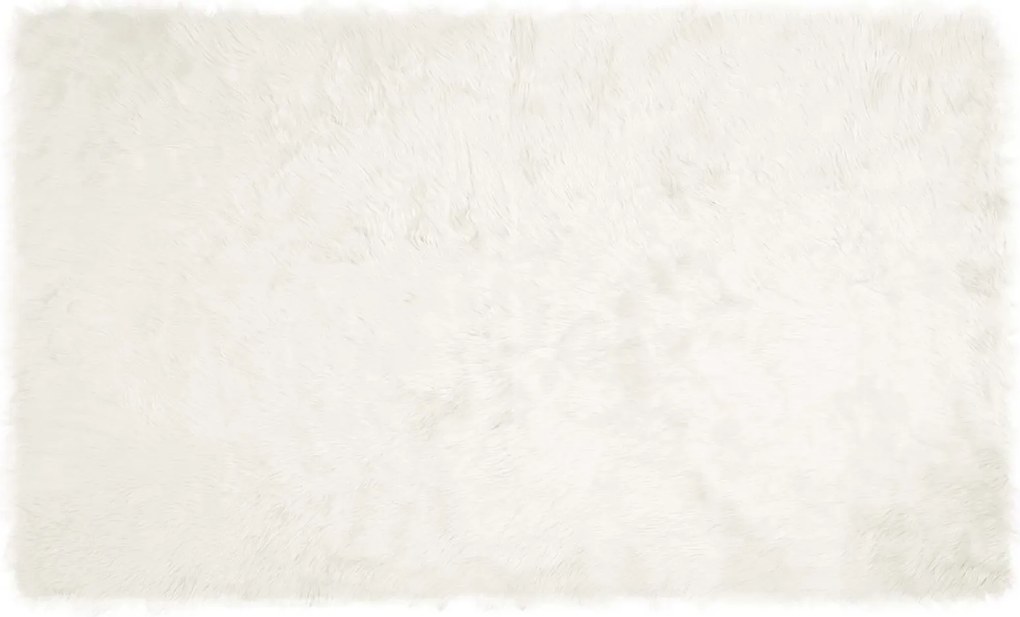 vidaXL Műgyapjú Szőnyeg Tafalla Fehér 100 x 200 cm Poliészter