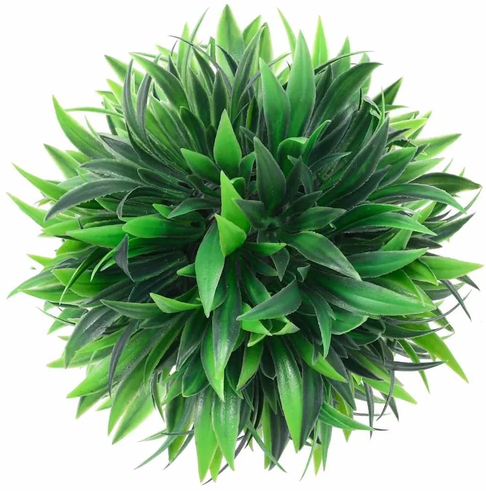 2 db zöld mesterséges boxwood gömbök LED fényekkel 30 cm