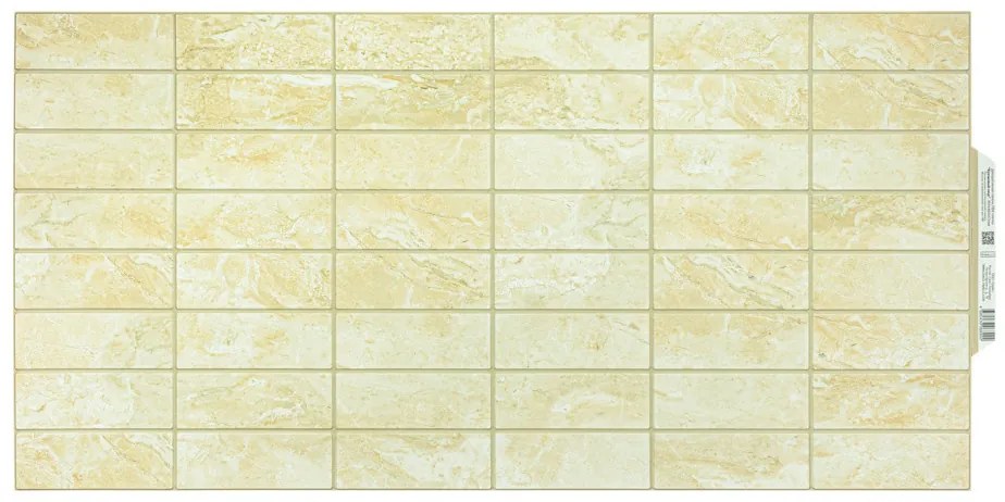 3D PVC falpanel Krém csempe mintás