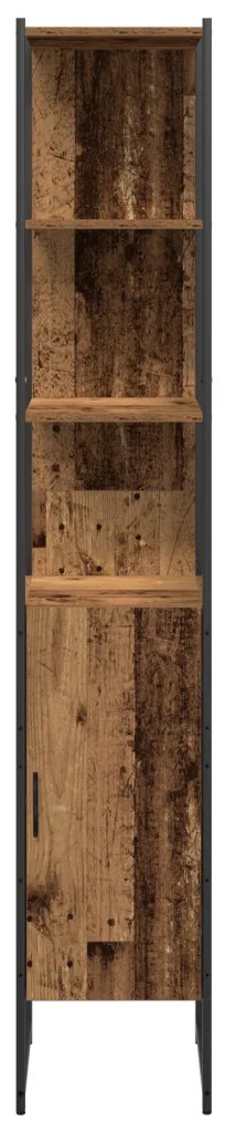 vidaXL Fürdőszoba bútor szett 4 pcs Barna 33 x 33 x 185.5 cm Faanyag