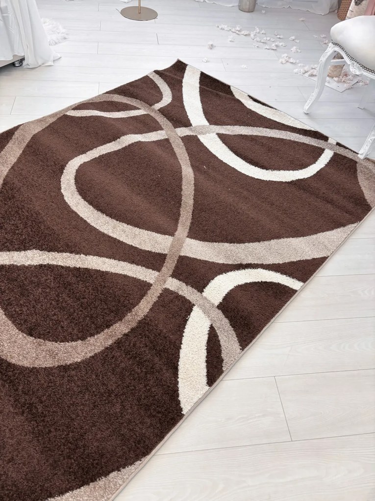 Nora 6926 barna modern szőnyeg 160x230 cm