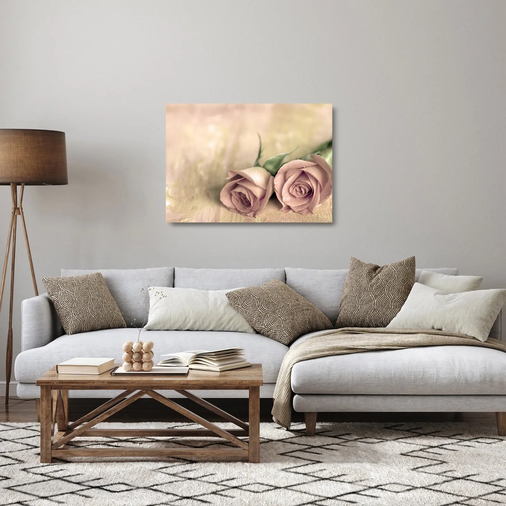 Üveg kép - Finom rózsák (70x50 cm)