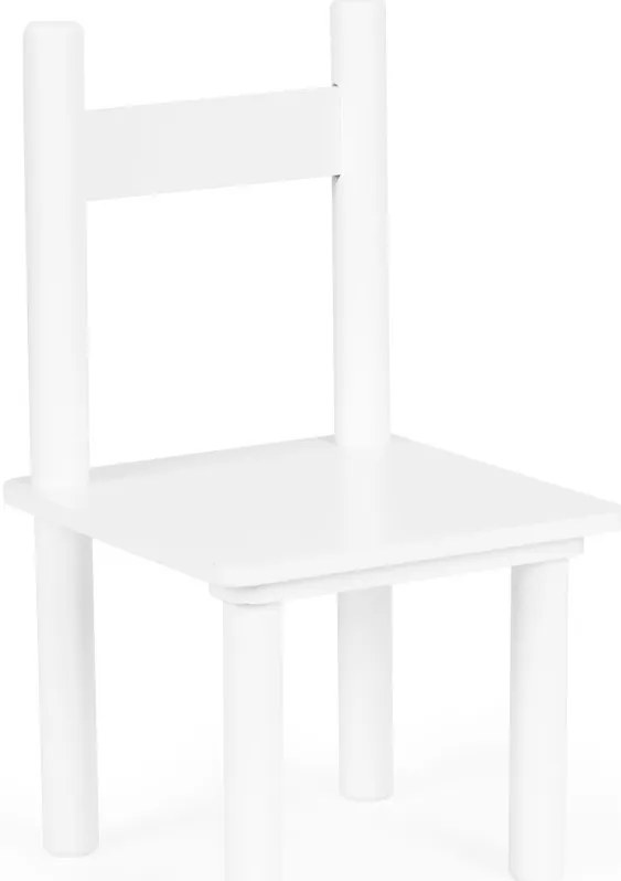 Fa gyerekasztal 2 székkel fehér