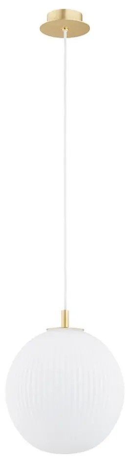 Argon 8507 - Csillár zsinóron PALOMA 1xE27/15W/230V átm. 25 cm arany/fehér