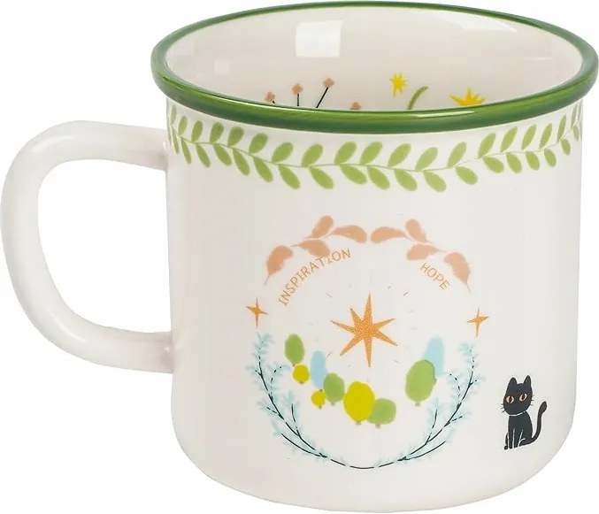 Kerámia bögre 600ml mágia boszorkány fekete macska tarot 600ml