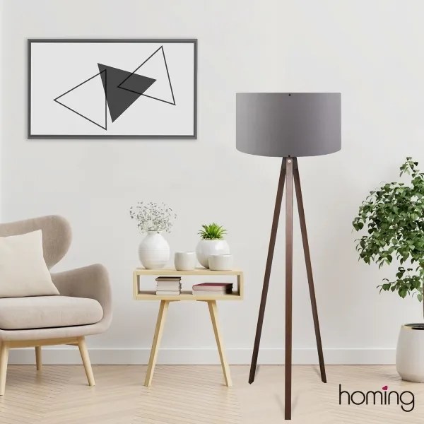 AYD állólámpa 1xE27/40W/230V barna/szürke