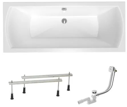 Téglalap alakú kád Laguna Cube Way Plus 160x70 cm akrilát bal és jobb is SIKOCUB1600APN