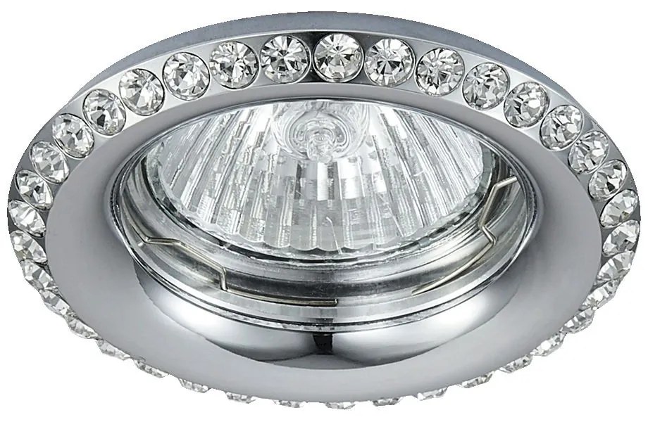 PREZENT 71080 Crystals Kristály Spot Lámpa Króm, Átlátszó GU10 IP20