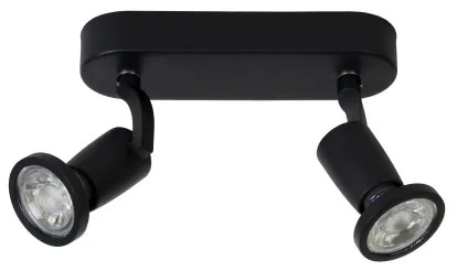Lucide 11903/10/30 - LED spotlámpa JASTER-LED 2xGU10/5W/230V fekete