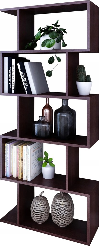 Könyvespolc Bask wenge nyitott szekrény könyvespolc Per