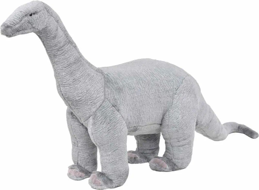 vidaXL szürke álló brachiosaurus plüssjáték XXL