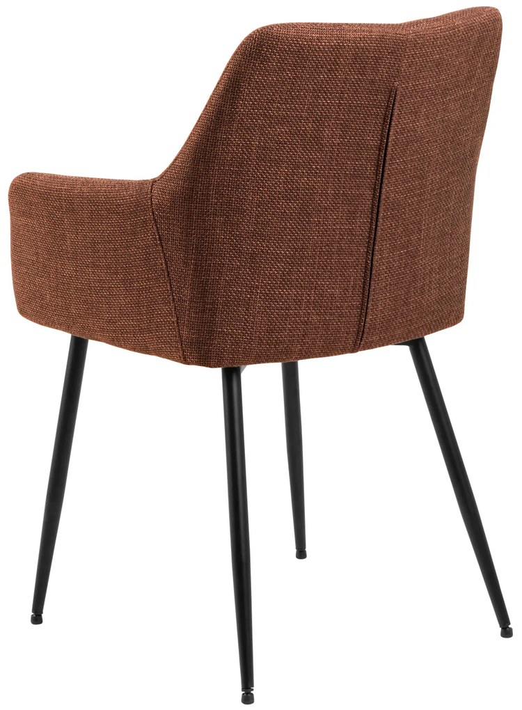 MAZZONI EXPORT VERA Terrakotta (Basel 44 szövet) - MODERN KÁRPITOZOTT KAGYLÓSZÉK LOFT STÍLUSÚ NAPPALIBA/ÉTKEZŐBE