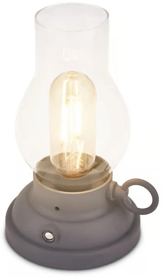 Brilo - KANEA dimmelhető, kültéri, újratölthető LED asztali lámpa 1,5W/5V IP44 1200mAh antracit