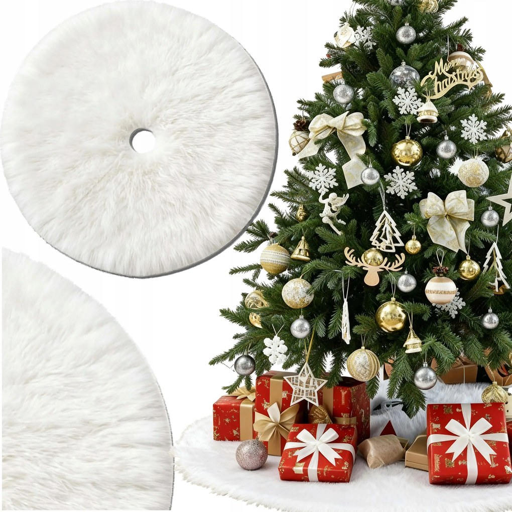 Karácsonyi Szőnyeg Karácsonyfa Alá Szőnyeg Karácsonyi Szőrme 90CM
