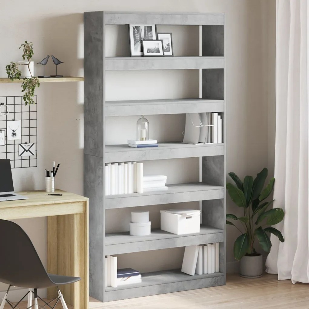 Könyvespolc Szürke Szerelt fa 100 x 30 x 198 cm Könyvespolc
