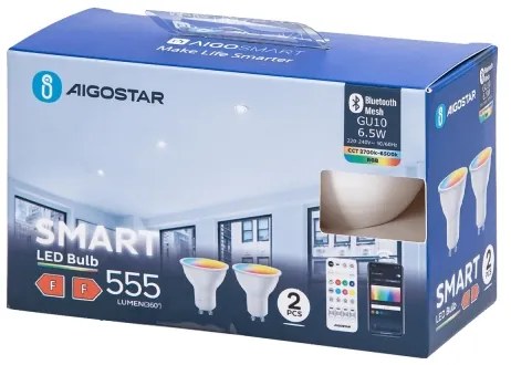 SZETT 2x LED RGBW dimmelhető izzó MESH Smart GU10/6,5W/230V 2700-6500K - Aigostar
