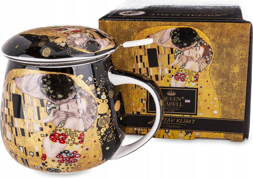 Gustav Klimt Porcelán „Csók” befőzőpohár 450 ml