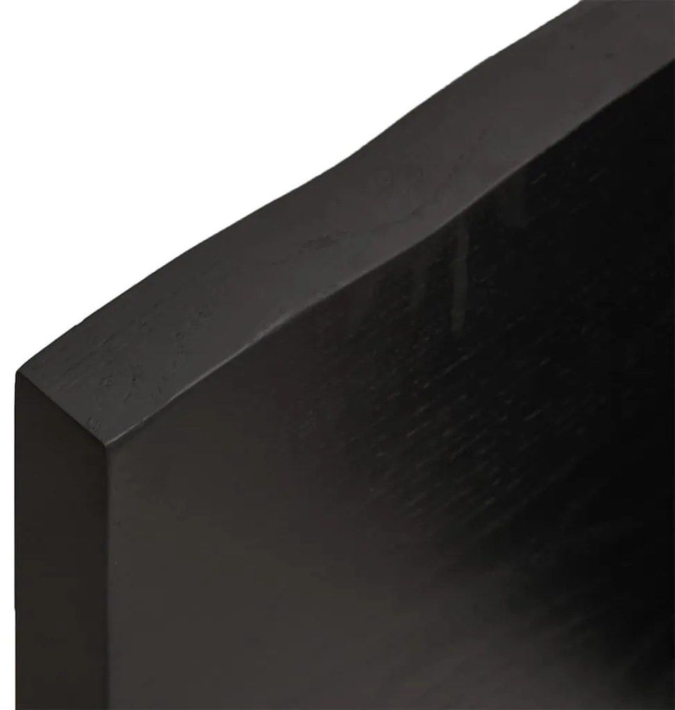 sötétbarna kezelt tömör asztallap 140x40x(2-4) cm