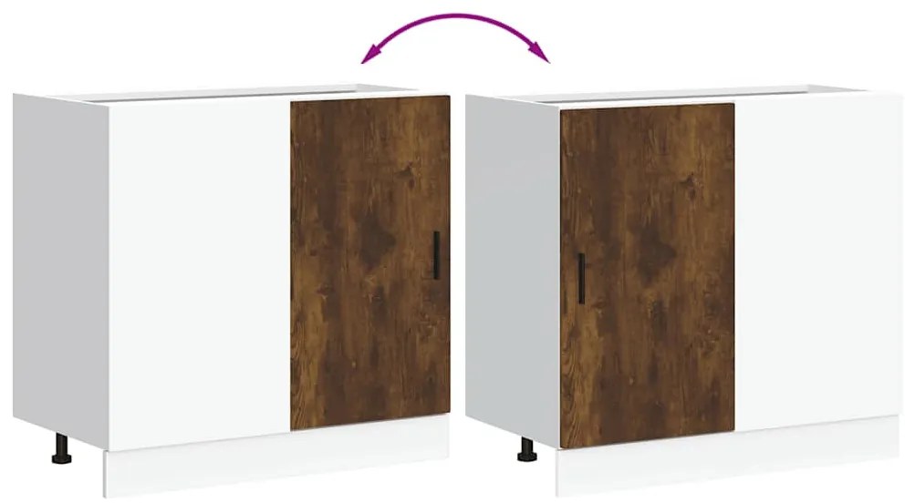 “Lyon” mosogató alapszekrény füstölt tölgy fűrészelt fa