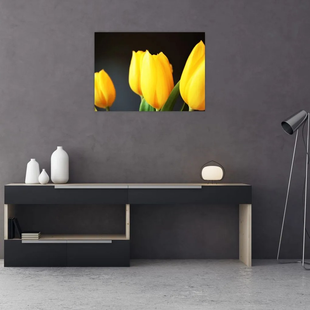 Tulipán képe (üvegen) (70x50 cm)