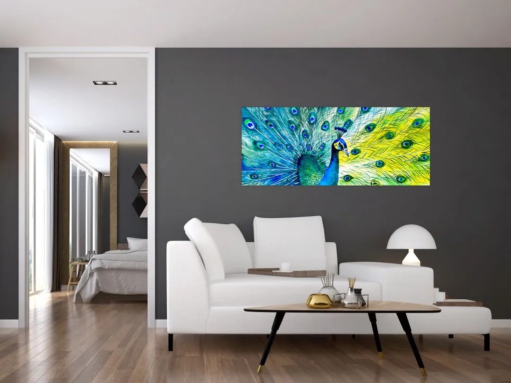 Páva képe (120x50 cm)