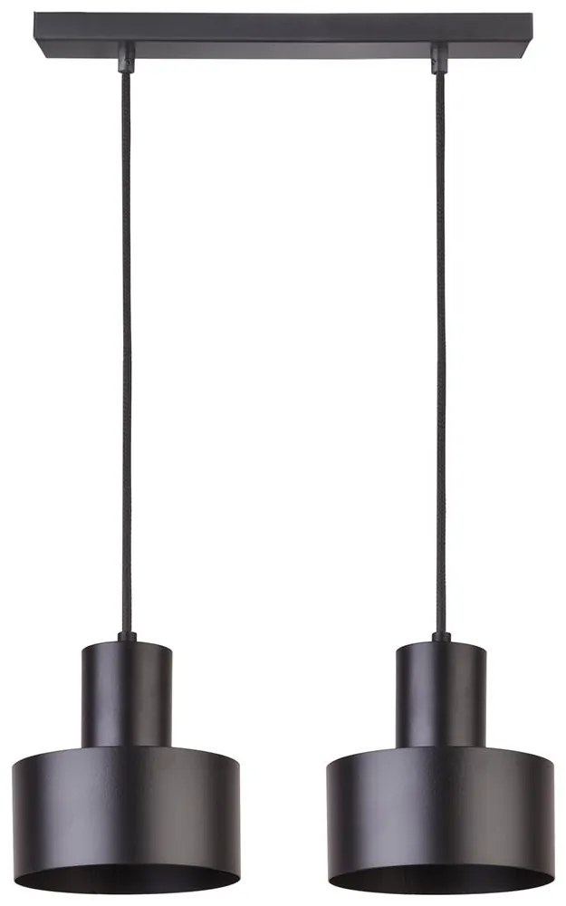Csillár zsinóron RIF 2xE27/60W/230V fekete