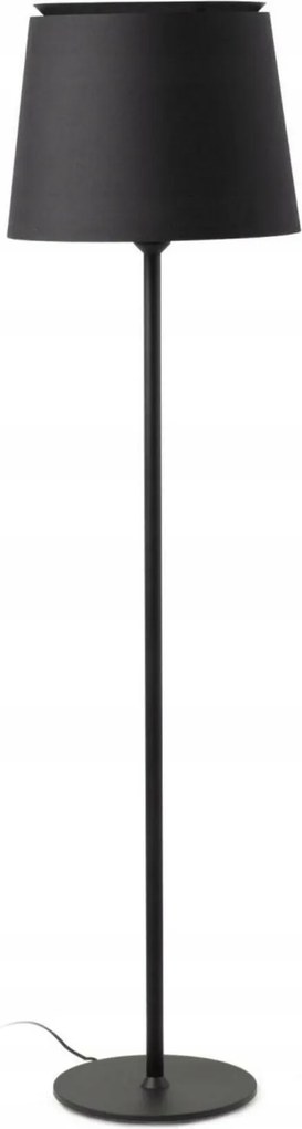 Faro Savoy állólámpa fekete, E27, 15W, akadálymentesített kialakítás, textil ernyő