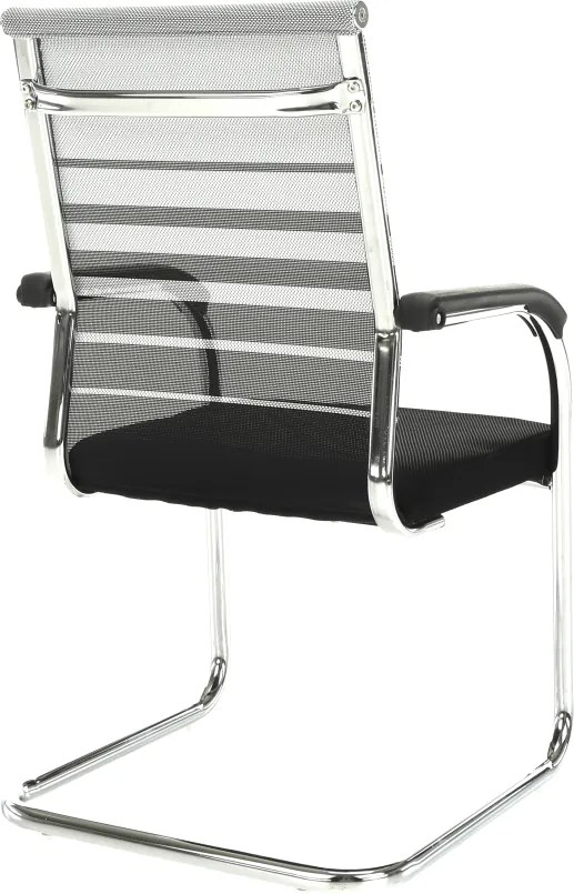 Tárgyalószék, szürke/fekete/ezüst, ESIN