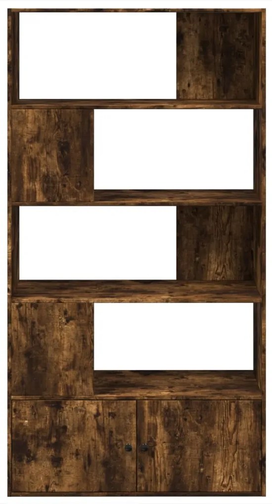 füstös tölgy színű szerelt fa könyvespolc 100 x 36 x 189 cm