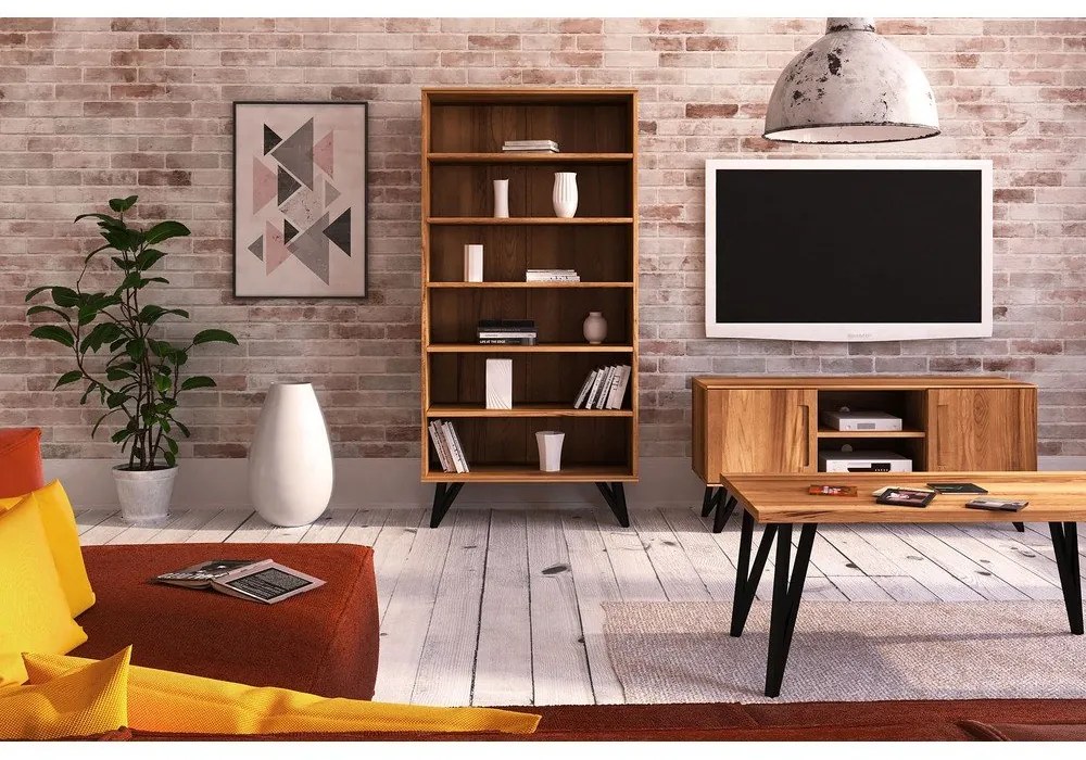 Bükkfa könyvespolc 91x185 cm Golo - The Beds