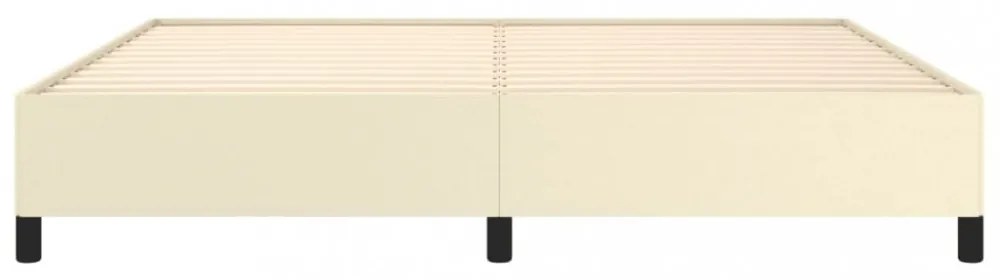vidaXL krémszínű műbőr ágykeret 200x200 cm