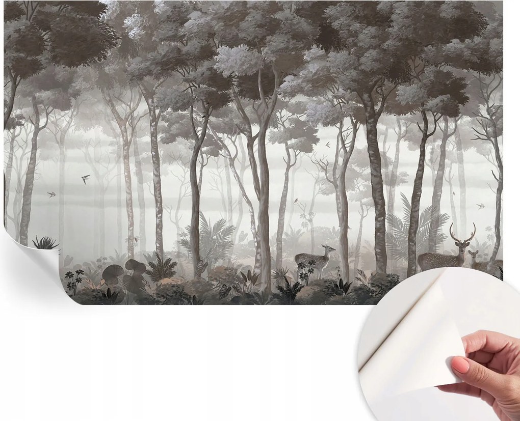 Fotótapéta Fali tapéta Hálószobába és Nappaliba Erdei mágia 416x254 cm