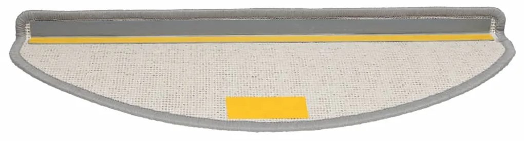 30 db szürke, félkör alakú, nagy lépcsőszőnyeg 65 x 21 x 4 cm