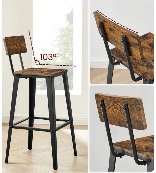 Bárszék AVEN barna/fekete